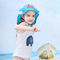 Των ζωικών αντι UV παιδιών κάδων μπλε χρώμα χείλων καπέλων UPF 50+ ευρύ
