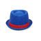Για άνδρες και για γυναίκες Fedora Παναμάς ρεπούμπλικων λογότυπο 56cm συνήθειας χρώματος καπέλων διευθετήσιμο μπλε