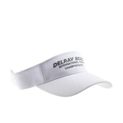 Προσαρμοσμένο κεντήματα Sun Visor Caps λευκό για να τρέχει άνετα