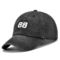 Άσπρο μαύρο βαμβάκι λογότυπων συνήθειας καπέλων του μπέιζμπολ 5 επιτροπής ODM που καλύπτει τις ταινίες